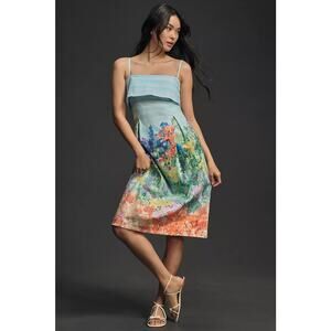 Anthropologie NWT Sleeveless Foldover Knee-Length Dress Medium MSRP$178.00